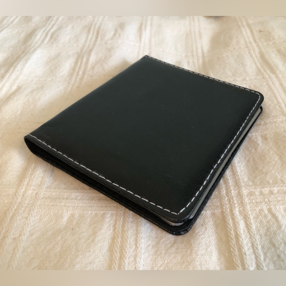 vtg black business card holder